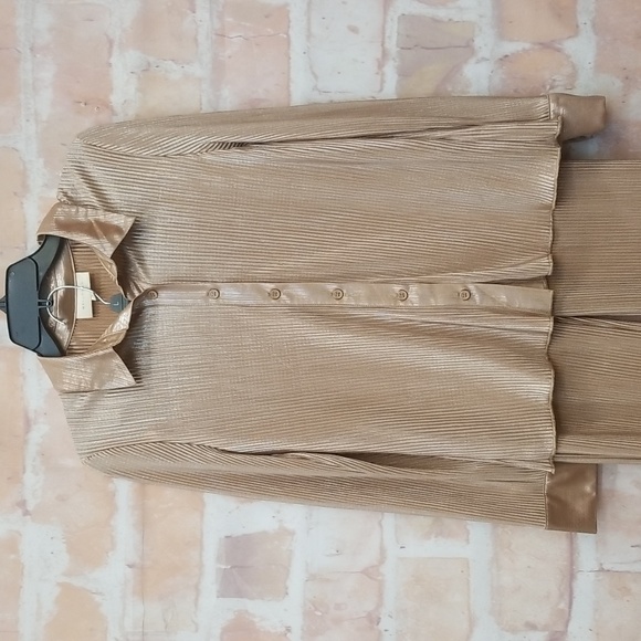 MELLODAY Shimmering Tan Pant Set - Picture 2 of 10